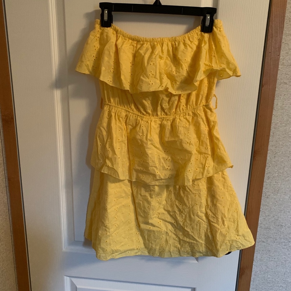2/$20 Strapless yellow dress